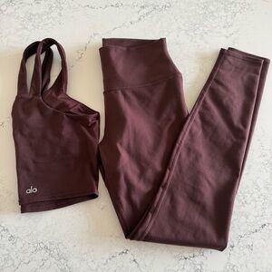 ALO Airbrush High Waisted Legging and Real Tank